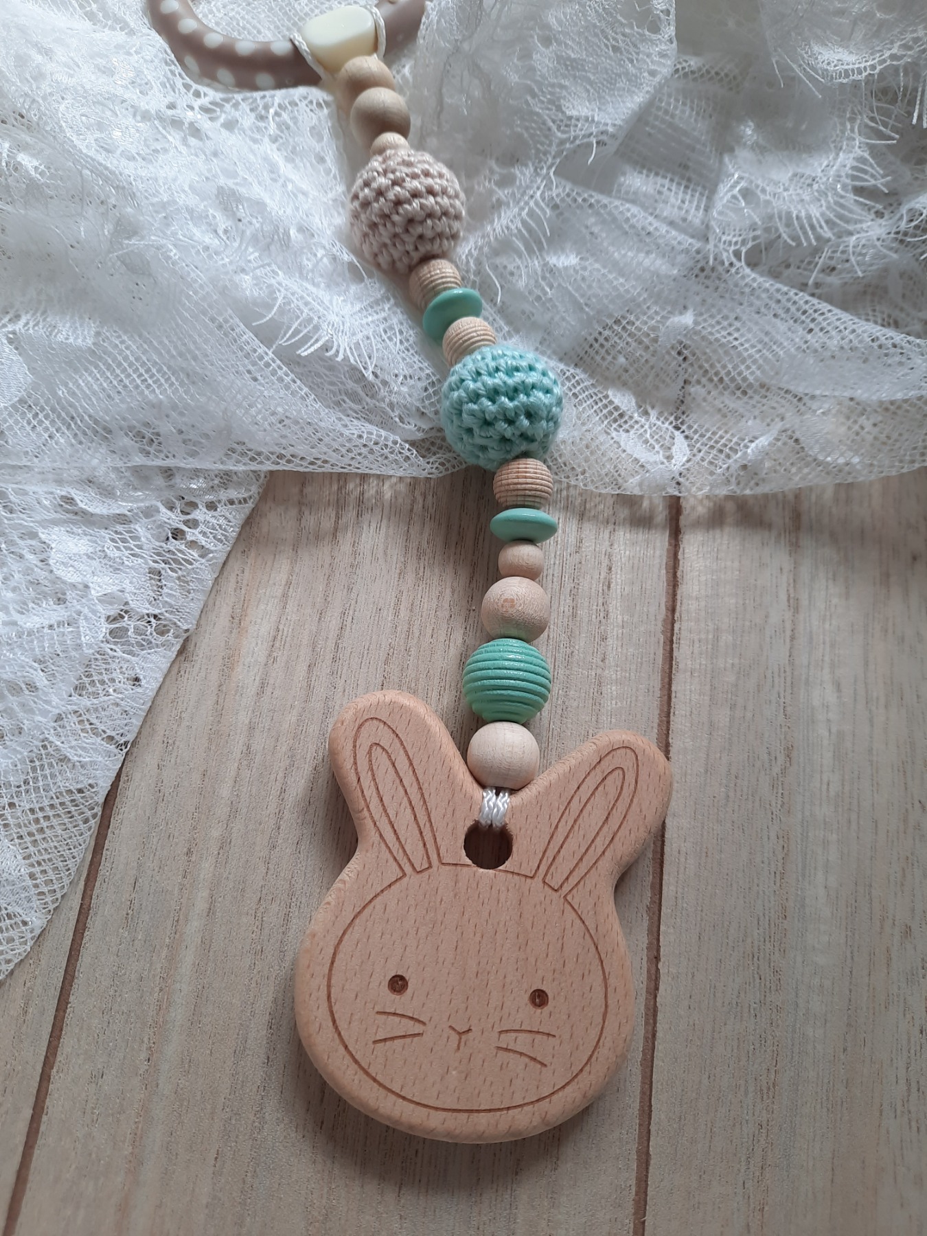 Kauf auf Bestellung Handmade Babyschalenanhänger Hase verschiedene Farben - Wollträumerei 2