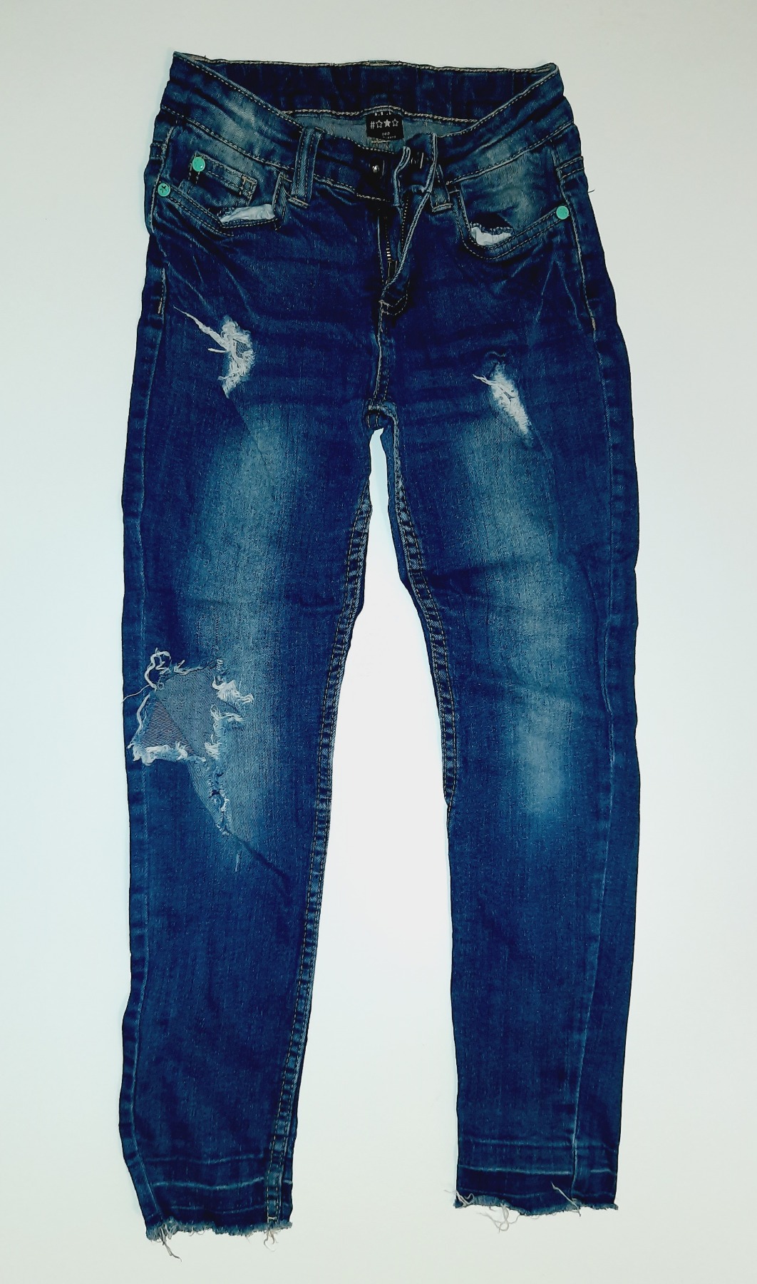 Second Hand Hose Jeans mit verstellbarem Bund Gr. 140 YFK