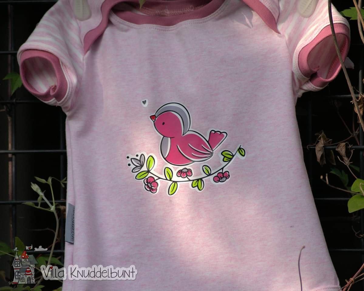 Sofortkauf Handmade Sommer T-Shirt Vögelchen für kleine Mädchen Gr. 92 von Villa Knuddelbunt 3