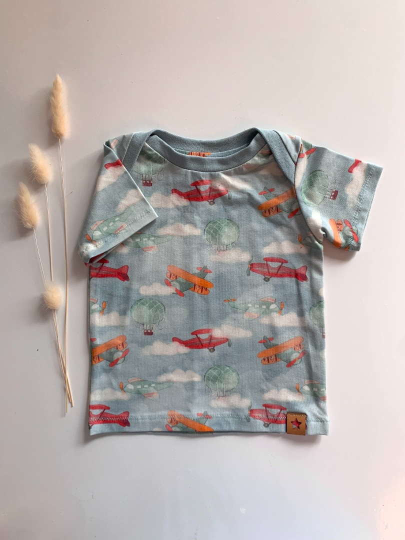 Sofortkauf Handmade Flieger T-Shirt Gr 80 Genäht von Nina