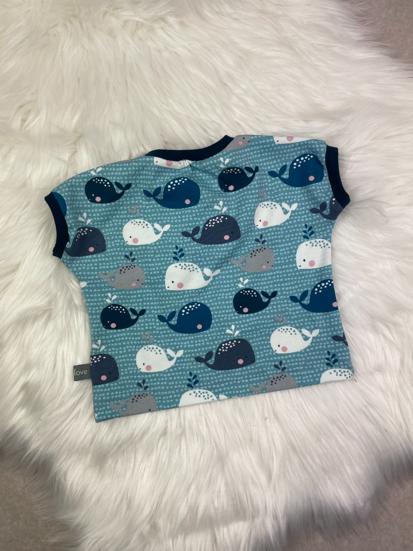 Kauf auf Bestellung Handmade Oversize-Shirt aus Biojersey Babywale Gr. 50-116 Handmade JA love