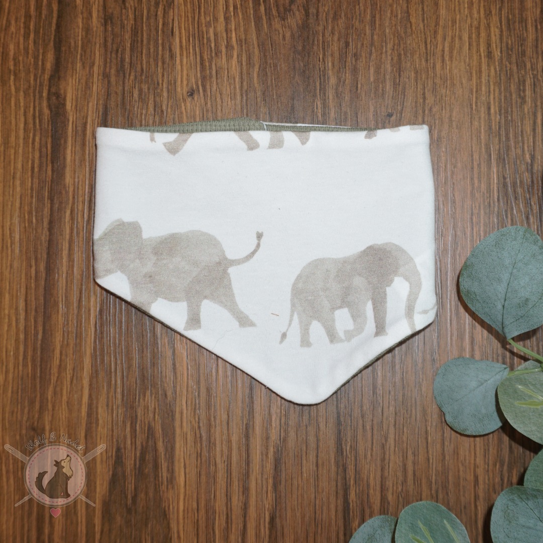Sofortkauf Handmade Halstuch ab 0-18 Monate Elephanten Safari Wolf & Nadel