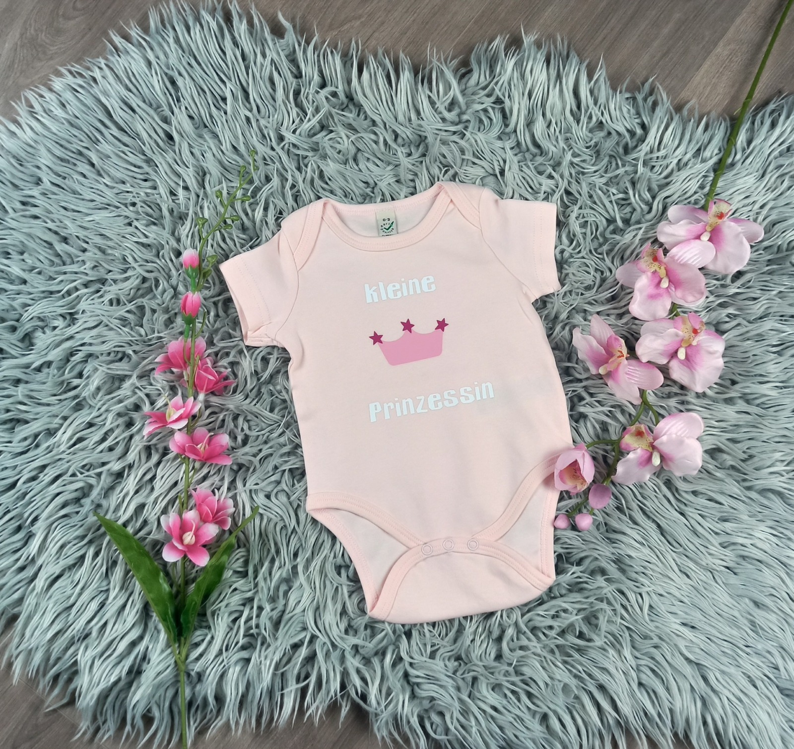 Kauf auf Bestellung bedruckter Body pale pink für Babys Kleine Prinzessin Gr 50-80 Kinderfloh 2