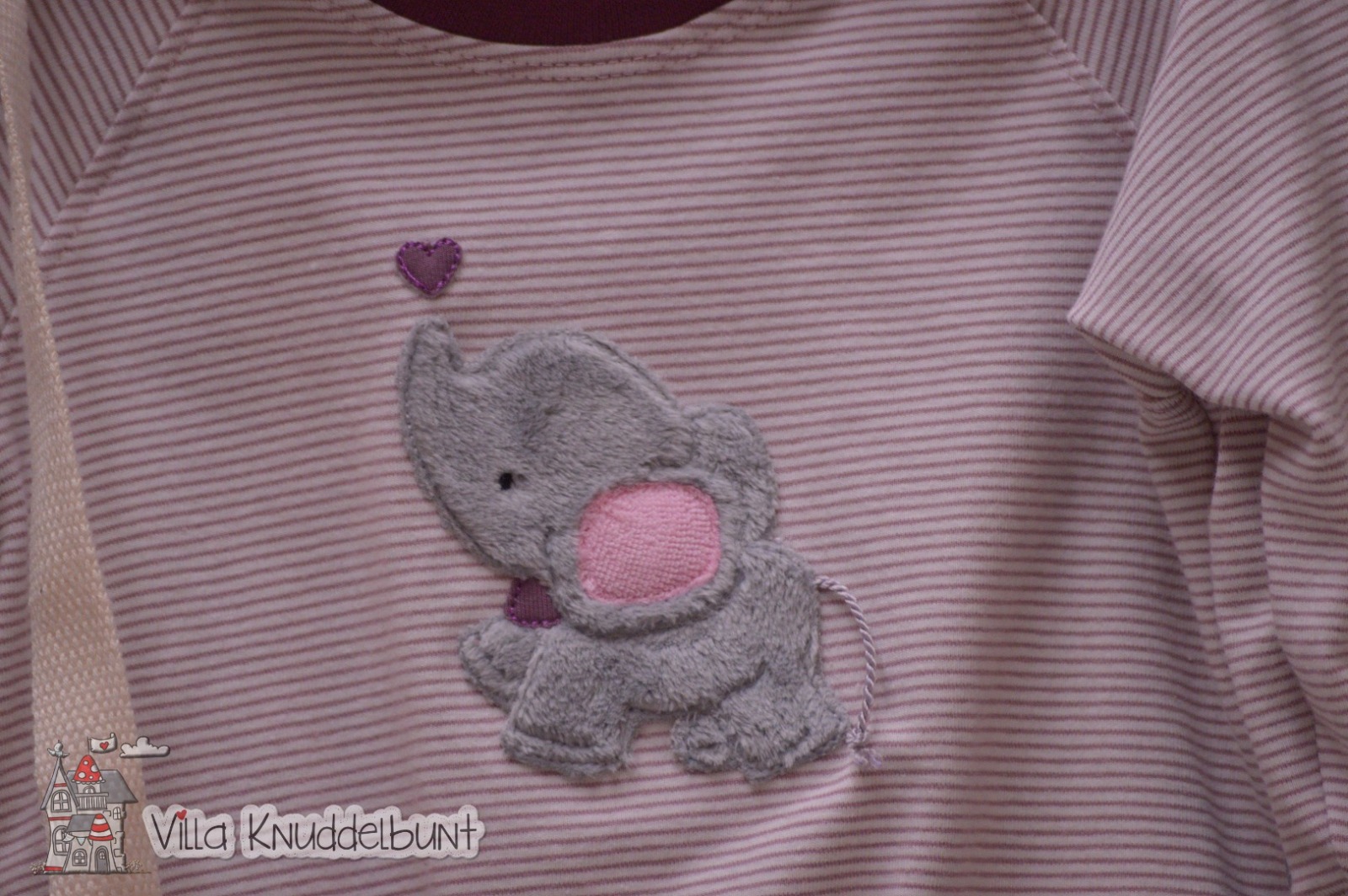 Sofortkauf Handmade Raglan Shirt für Mädchen Süßer Elefant Gr 68 von Villa Knuddelbunt 2