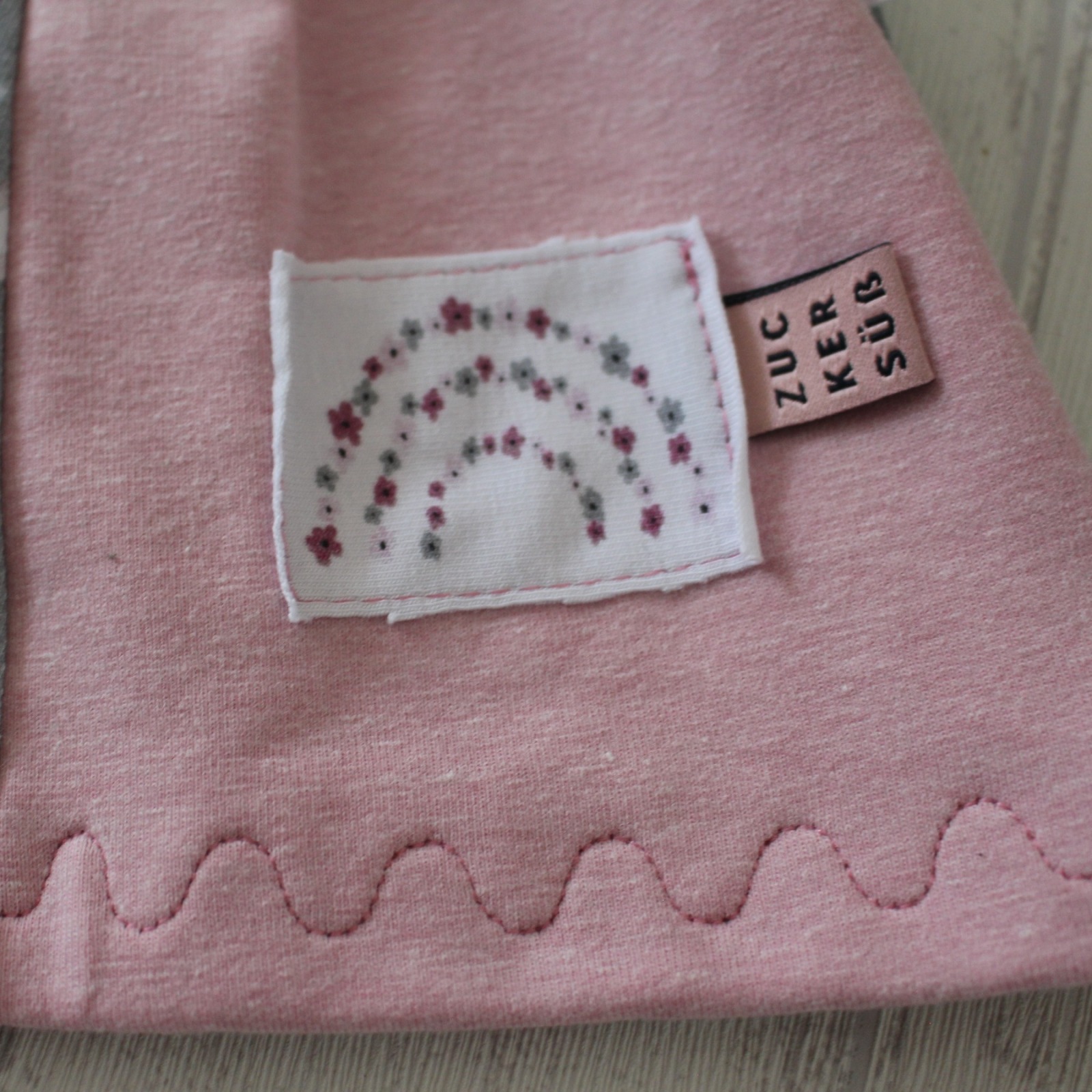 Sofortkauf Handmade Kleid Tunika Häschen grau rosa Gr. 86/92 von NahtRabatz 2