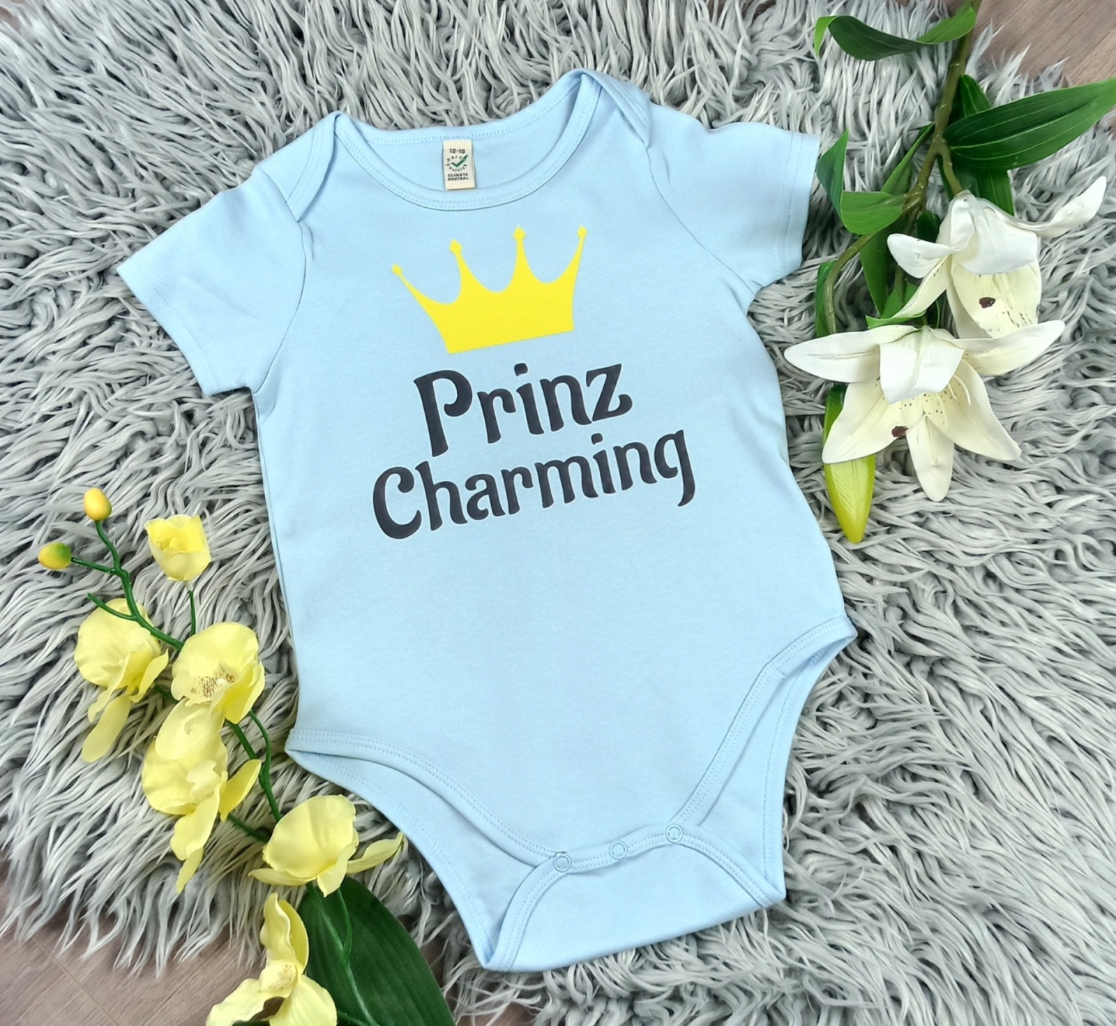Kauf auf Bestellung bedruckter Body für Babys & Kinder Prinz Charming Gr 50-80 Kinderfloh 2