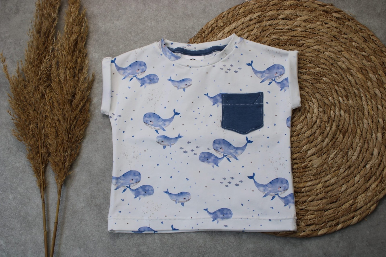 Sofortkauf Handmade T- Shirt Wale Gr. 62/68 von Johannas Nähkästchen