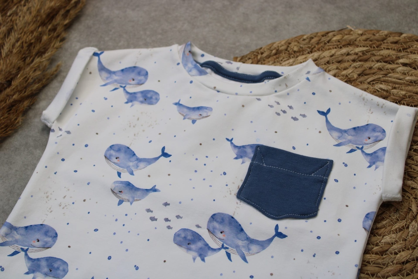 Sofortkauf Handmade T- Shirt Wale Gr. 62/68 von Johannas Nähkästchen 2