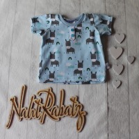 Sofortkauf Handmade T-Shirt kurzarm Eselchen blau Gr. 68 von NahtRabatz 2