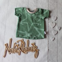 Sofortkauf Handmade T-Shirt kurzarm Sterne grün Gr. 62 von NahtRabatz 2
