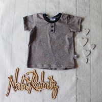 Sofortkauf Handmade T-Shirt kurzarm Sprenkel grau Gr. 80 von NahtRabatz 2