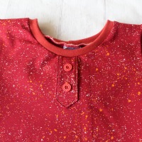 Sofortkauf Handmade T-Shirt kurzarm Sprenkel rot Gr. 134 von NahtRabatz 3