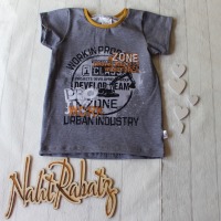 Sofortkauf Handmade T-Shirt kurzarm Baustelle grau Gr. 122 von NahtRabatz 2
