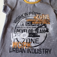Sofortkauf Handmade T-Shirt kurzarm Baustelle grau Gr. 122 von NahtRabatz 3