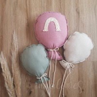 Kauf auf Bestellung Handmade Stoffballon mit Regenbogen Wanddeko Leinen von inna.loves 4