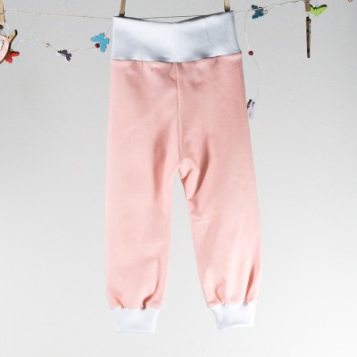 Sofortkauf Handmade Hose Uni-Rosa Gr 74/80 Knopflöchle - Handmade Hose für Babys & Kinder