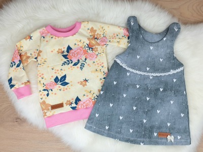 Sofortkauf Handmade Set Shirt und Kleid Gr 68 von Kleine Wunder - Handmade - Set für Babys