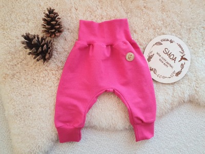 Sofortkauf Handmade Pumphose love pink Jeansoptik Gr 56/62 SMOA - selbst genähte Pumphose für Baby