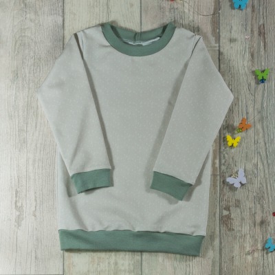 Sofortkauf Handmade Pullover Regentropfen Gr 92 Knopflöchle - Handmade Pullover für Kinder