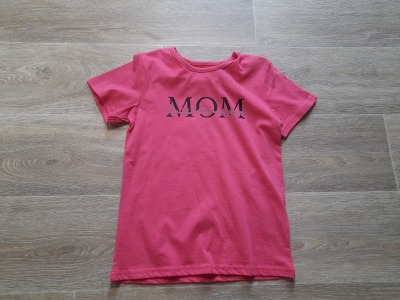T-Shirt Gr. 122 MOM - T-Shirt rosa für Kinder
