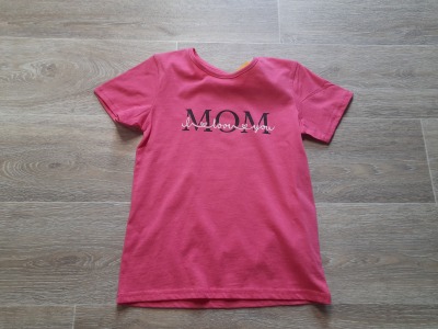 T-Shirt Gr. 122 MOM - T-Shirt rosa für Kinder
