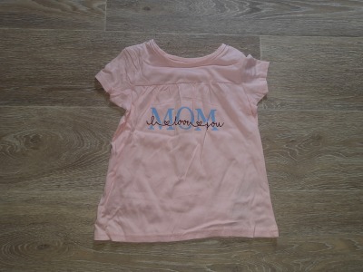 T-Shirt Gr. 98 MOM - bedrucktes T-Shirt rosa für Kinder