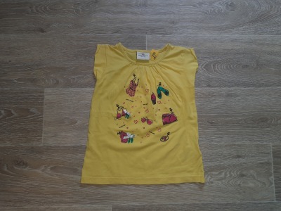 Second Hand T-Shirt Gr. 104/110 Tom Tailor - T-Shirt gelb für Kinder