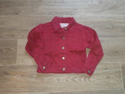 Second Hand Jeansjacke Gr. 104 S.Oliver - Jacke rot für Kinder