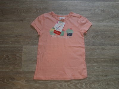 Second Hand T-Shirt Gr. 104 Topomini NEU - T-Shirt koralle für Kinder