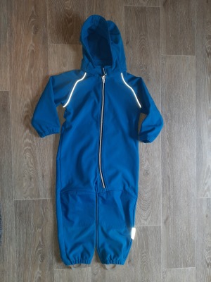 Second Hand Softshellanzug mit abnehmbarer Kapuze Gr. 98 name it - Softshell Anzug blau für Kinder