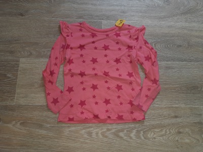 Second Hand Langarmshirt Gr. 98/104 kuniboo - Langarmshirt rosa mit Sternen für Kinder