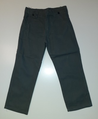 Second Hand Hose mit verstellbaren Bündchen Gr. 104 - grau-grüne Hose für Kinder