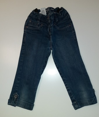 Second Hand 3/4 Jeans mit verstellbarem Bund Gr. 140 C&amp;A - blaue Hose für Kinder