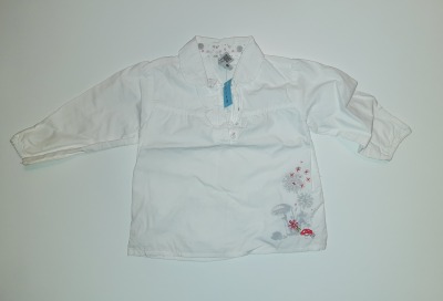 Second Hand Bluse Gr. 86 Babyclub - weiße Bluse für Kinder