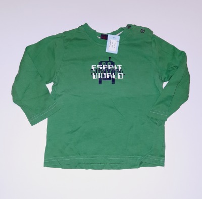 Second Hand Langarmshirt Gr. 92 ESPRIT - Shirt grün für Kinder