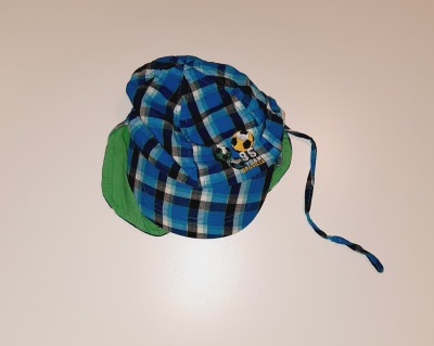 Second Hand Mütze mit Nackenschutz KU 48/50 Topomini - blaue Sommermütze für Kinder