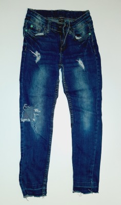 Second Hand Hose Jeans mit verstellbarem Bund Gr. 140 YFK - Jeans in blau für Kinder