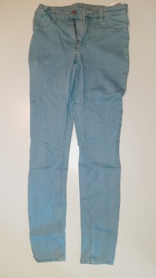 Second Hand Skinny Jeans mit verstellbarem Bund Gr. 152 H&amp;M - blaue Hose für Kinder