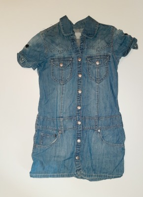 Second Hand Jeanskleid Gr. 128 H&amp;M - blaues Kleid für Kinder