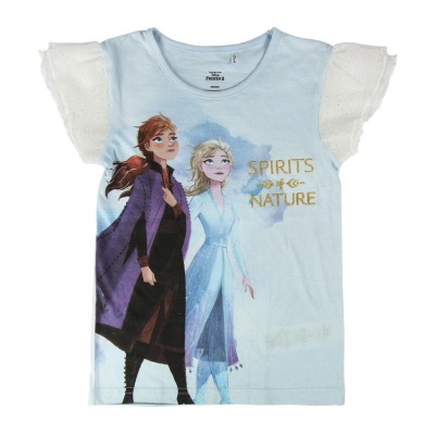 Frozen T-Shirt Gr 92-116 - T-Shirt für Kinder von Anna &amp; Elsa in blau