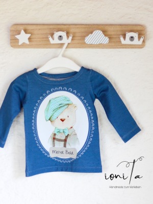 Sofortkauf Handmade Shirt Mr Bear Gr 68 Ionita - Handmade zum Verlieben - Shirt für Babys