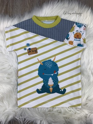 Sofortkauf Handmade Shirt Gr 86 GiNes Design - Handmade Shirt für Kinder
