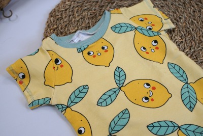 Sofortkauf BIO T-Shirt Zitronen Gr. 62 von kate.m Design - Handmade T-Shirt für Kinder