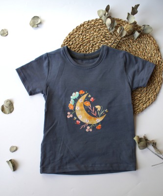 Sofortkauf Handmade T-Shirt Blumenmond Gr. 98 von kate.m Design - Handmade T-Shirt für Kinder