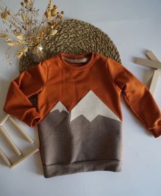 Kauf auf Bestellung Handmade Sweater mit Gebirge Gr. 56-146 von kate.m Design - von Hand genähter