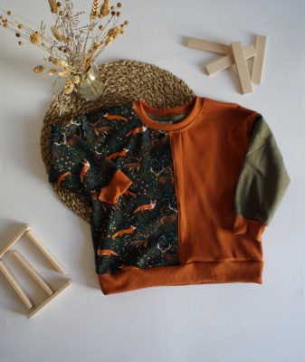 Kauf auf Bestellung Handmade Oversized Sweater mit Waldtieren Gr. 56-140 von kate.m Design - von