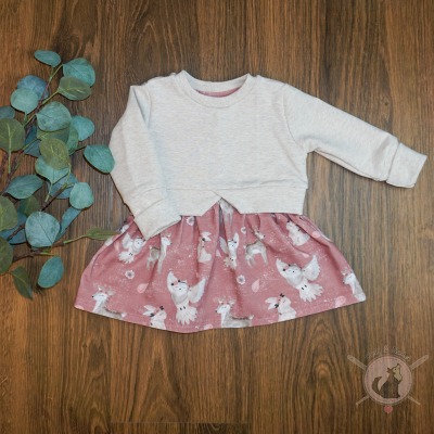 Sofortkauf Handmade Girlysweater Bohofriends Altrose Gr 74 Wolf & Nadel auf Wunsch personalisierbar - handgenähter Sweater für Kinder