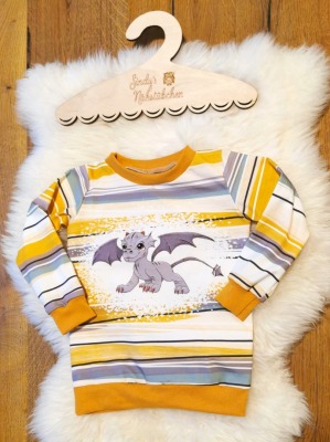 Sofortkauf Handmade Drache Langarmshirt Gr 98 Sindys Nähstübchen - Langarmshirt für Kinder