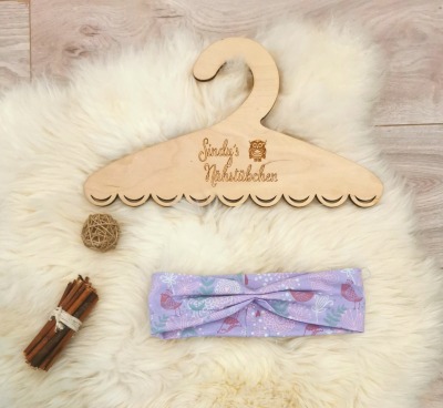 Sofortkauf Handmade Vögel Stirnband KU 51/52 Sindys Nähstübchen - Handmade Stirnband für Babys &amp;