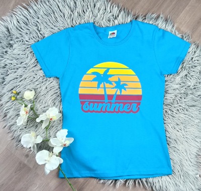 Sofortkauf bedrucktes T-Shirt für Mädchen Summer Gr 152 - bedrucktes T-Shirt für Mädchen Summer